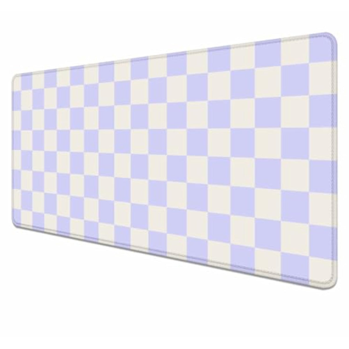 Pastel Purple Checkered Desk Mat, Aesthetic Pink Pattern Office Decor Extra Large Mouse Pad, Laptop Pad Mat, Game Mat, 35.4 X 15.7 In