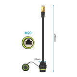 5Pcs Panel Mounting Rj45 Waterproof Connector M20 Cat5/5E/6 Ethernet Lan Cable