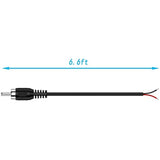 Rca To Bare Wire Cable, (2 Pack 22Awg 6.6 Ft) Replacement Rca Male Plug Jack C