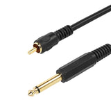Rca To 1/4 Inch Audio Cable, Gold Plated 6.35Mm Ts Mono Male To Rca Male Patch
