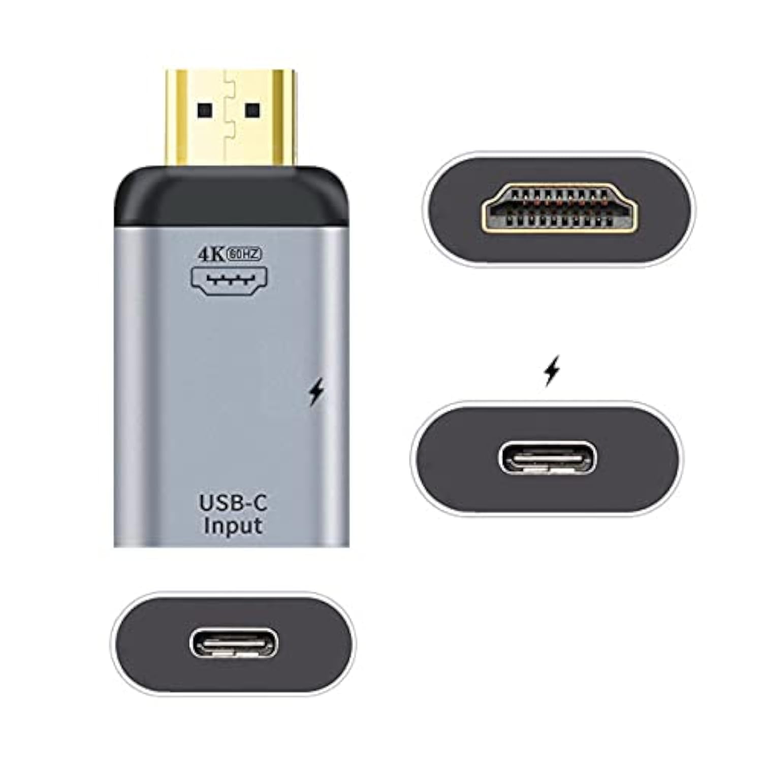 Cablecc USB-C Type C Female Source to HDMI Sink HDTV & PD Power Adapter 4K 60h