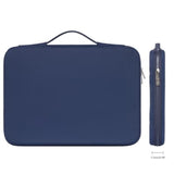 17 Inch Laptop Sleeve With Handle Shockproof Computer Bag Waterproof Eva Protective Carrying Case For 17.3" Hp Dell Asus Lenovo Laptop, Dark Blue