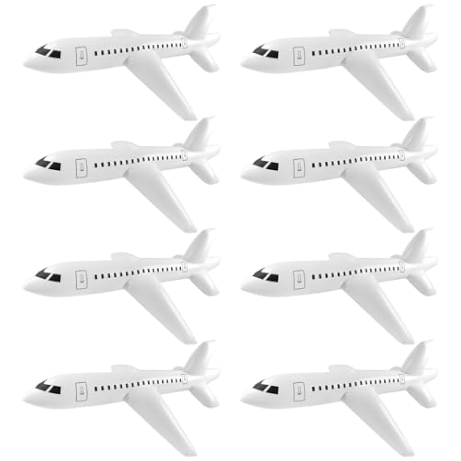 4 Pieces Inflatable Airplane Balloon 40 Inch Large Inflatable Plane Balloon White Plane Toy Float Airplane Aviation Themed For Outdoor Indoor Birthday Party Swimming Pool Party Supplies