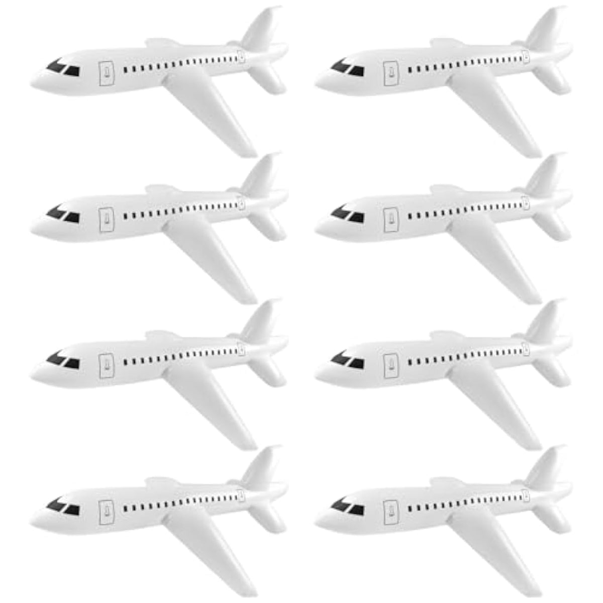 4 Pieces Inflatable Airplane Balloon 40 Inch Large Inflatable Plane Balloon White Plane Toy Float Airplane Aviation Themed For Outdoor Indoor Birthday Party Swimming Pool Party Supplies