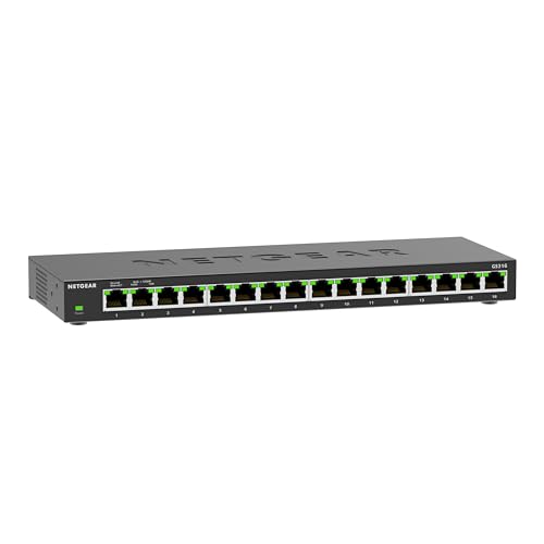 16-Port Gigabit Ethernet Unmanaged Switch (Gs316) - Desktop Or Wall Mount, And Limited Protection
