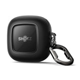 SHOKZ OpenFit Case Cover, Shockproof Magnetic Case for True Wireless Earbuds, Protective Cover with Magnetic Lid Lock & Carabiner, Black
