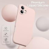 For Iphone 16 Plus Case, Liquid Silicone Case With Camera Protection Soft Gel Rubber Cover With Microfiber Lining Shockproof Protective Phone Case For Iphone 16 Plus 6.7", Chalk Pink
