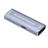8K Displayport Repeater,Displayport Amplifier Repeater,Dp Signal Booster Support Audio Formats Dts-Hd/Dolby Truehd/Dts/Dolby-Ac3 / Dsd (Gray Dp 1.4)