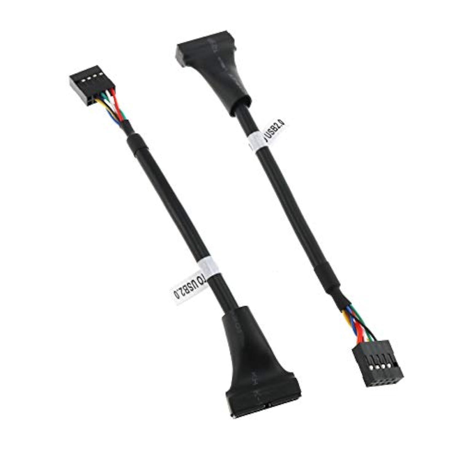Usb Header Cable 2Pcs 6Inch Usb 3.0 19 Pin Male To Usb 2.0 9 Pin Female Motherboard Cable Adapter Converter Black