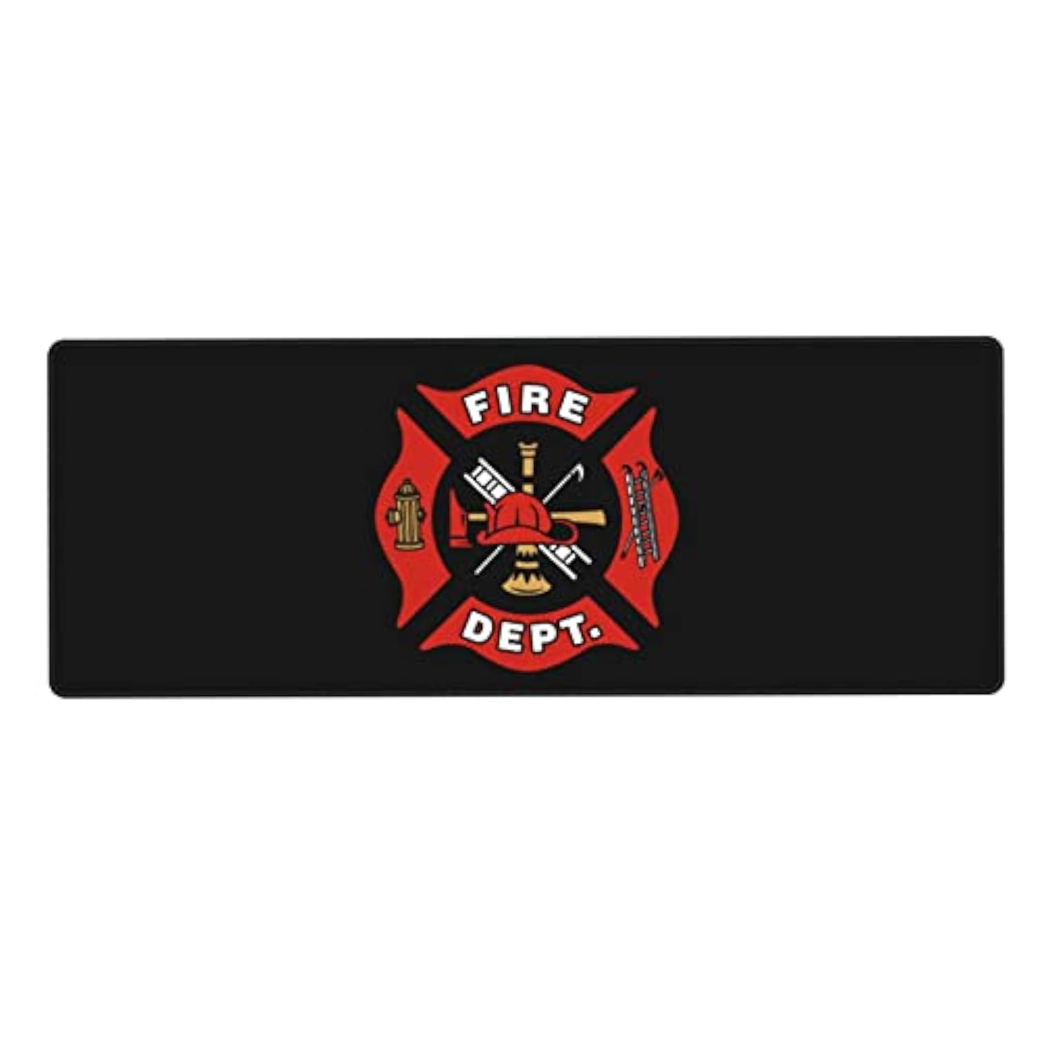 Firefighter Fire Dept. Logo Rescue Extended Large Xxl Gaming Mouse Pad Mat ( 31.5 X 11.8 In), Mousepad Keyboard With Non-Slip Rubber Base Waterproof Stitched Edges For Work, Game, Office, Home