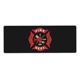 Firefighter Fire Dept. Logo Rescue Extended Large Xxl Gaming Mouse Pad Mat ( 31.5 X 11.8 In), Mousepad Keyboard With Non-Slip Rubber Base Waterproof Stitched Edges For Work, Game, Office, Home