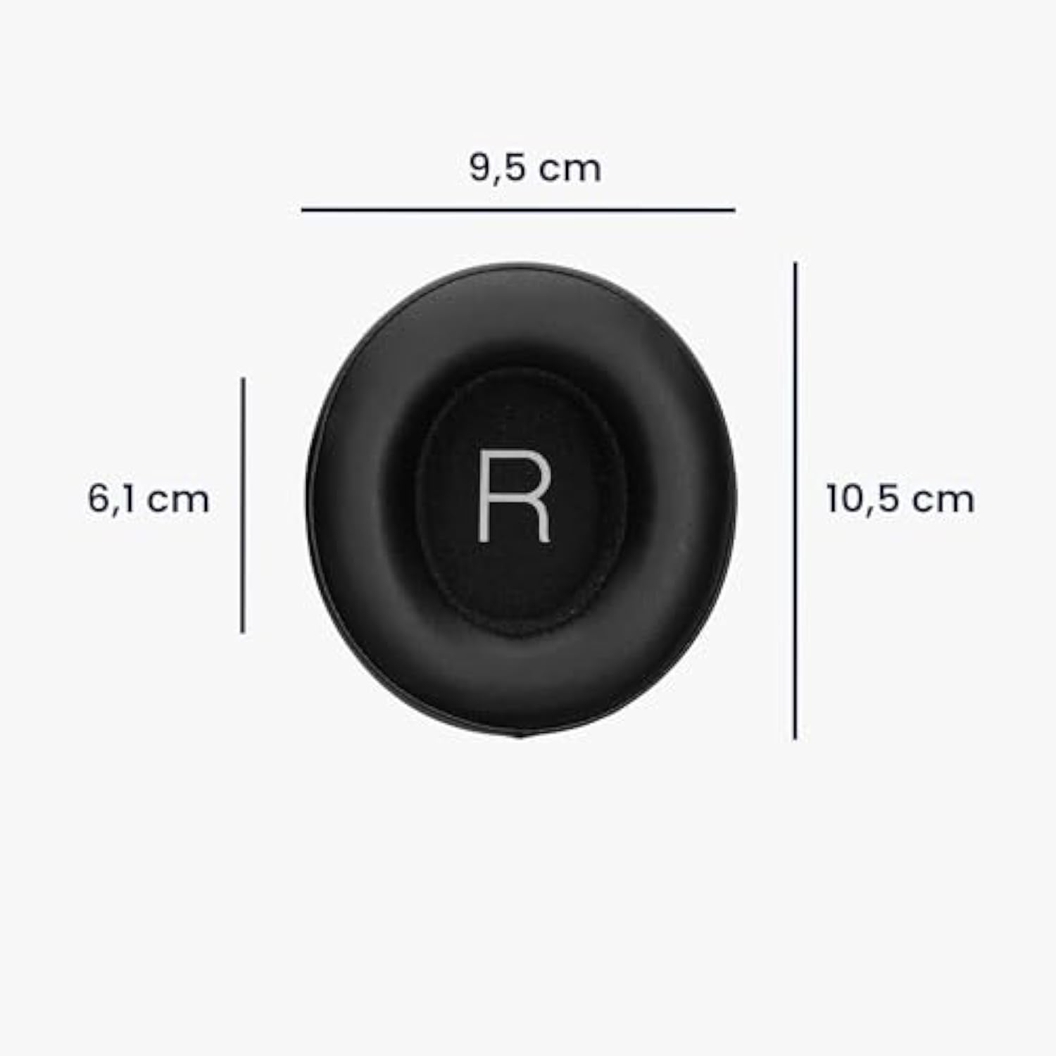 kwmobile Ear Pads Compatible with Shure AONIC 50 Earpads - 2X Replacement for Headphones - Black