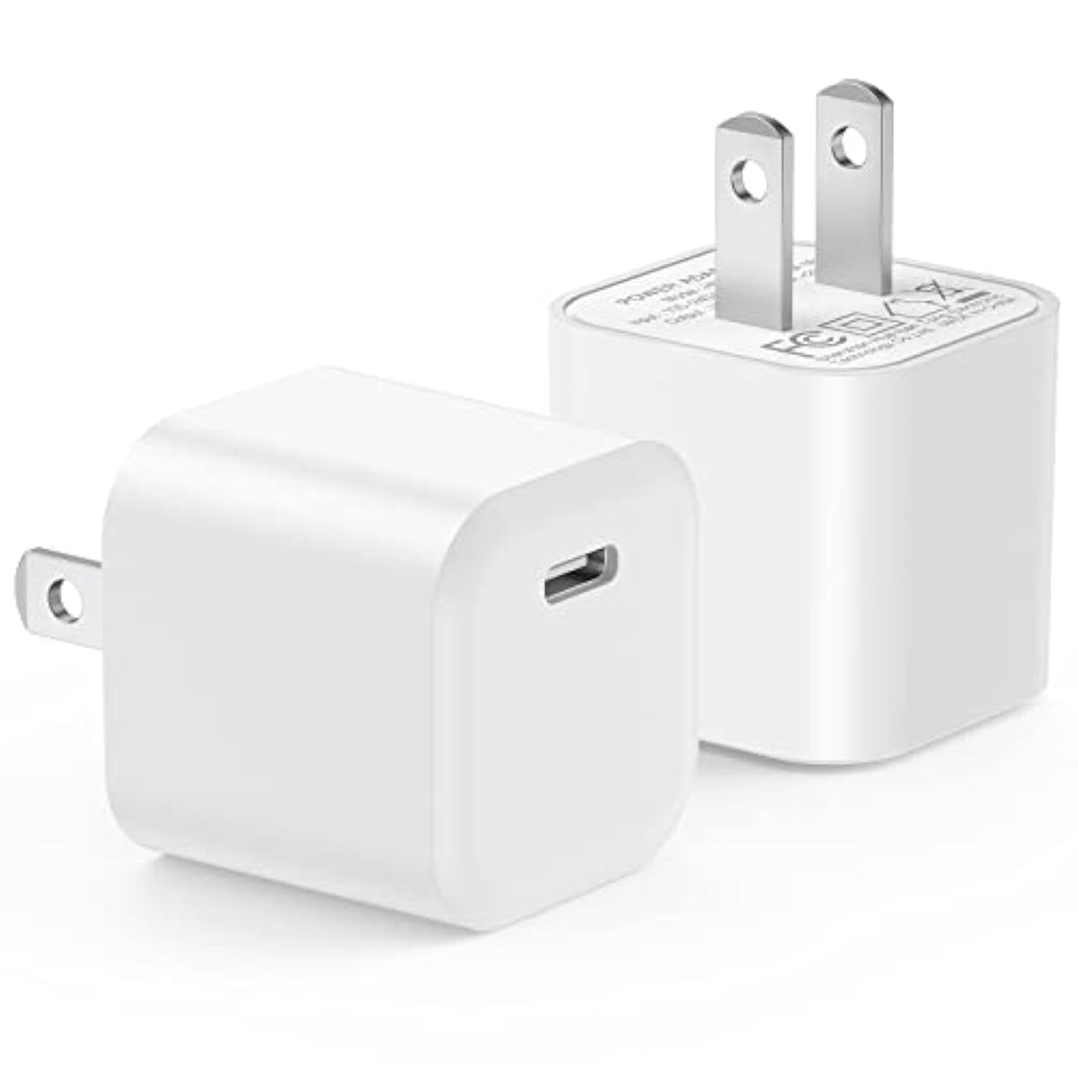 Usb C Charger Block, 2-Pack Mini Usbc Pd Fast Charging Cube C Box Charger Type C Charging Block Travel Wall Plug Power Adapter For Iphone 16E 16 15 14 13 12, Ipad Pro Air Mini, Airpods, Iwatch