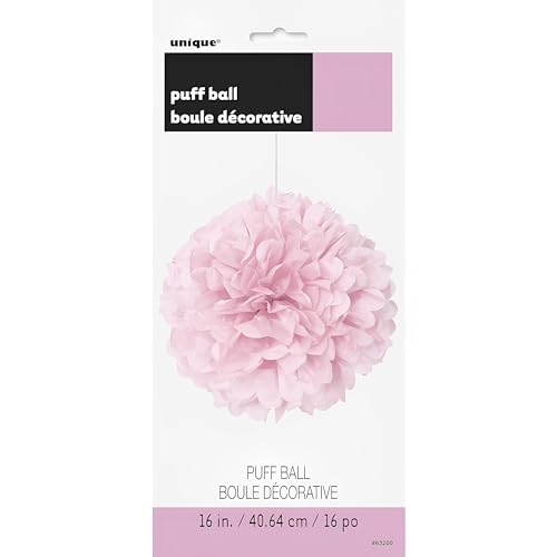 Unique Industries 16" Light Pink Tissue Paper Pom Pom (63200)