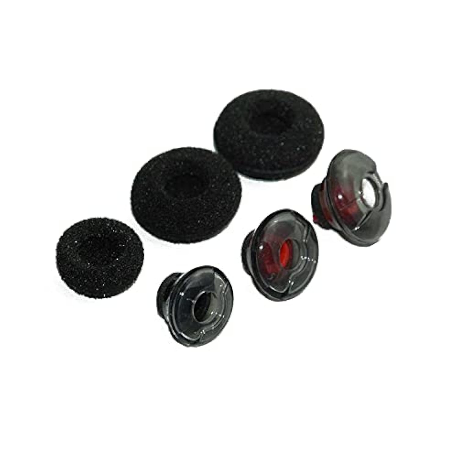 Earbuds Eartips Compatible For Plantronics Voyager 5200 Headset Ear Pads Tips Gel Set Replacement Silicone + Plastic Eargel Spare L/M/S Size Kit With Sponge Foam Covers Durable 3Pcs
