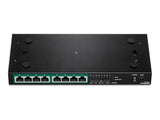 8-Port Gigabit Poe+ Switch, 65W Poe Power Budget, 16Gbps Switching Capacity, Ieee 802.1P Qos, Dscp Pass-Through Support, Fanless, Wall Mountable, Protection, Black, Tpe-Tg83