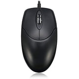 3 Button Desktop Ps/2 Optical Scroll Mouse, Black