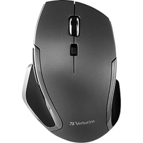 2.4G Wireless 6-Button Led Ergonomic Deluxe Mouse - Computer Mouse With Nano Receiver For Mac And Pc Black