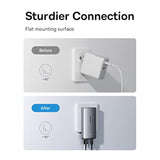 Baseus 65W Flat Wall Charger, 2 Port Ultra-Slim USB C GaN Charger with Foldable Plug for MacBook, iPhone 16/15/14/13/12/11/Pro Max/XS/XR, Samsung, iPad, Steam Deck with Charging Cable