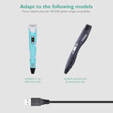 Charger For Scrib3D P1 3D Printing Pen, Display & Power Adapter, Compact & Portable