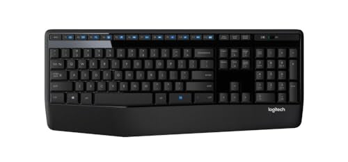 K345 Wireless Keyboard - Full-Sized Keyboard With Palm Rest, 2.4 Ghz Wireless Usb Receiver - For Pc, Laptop