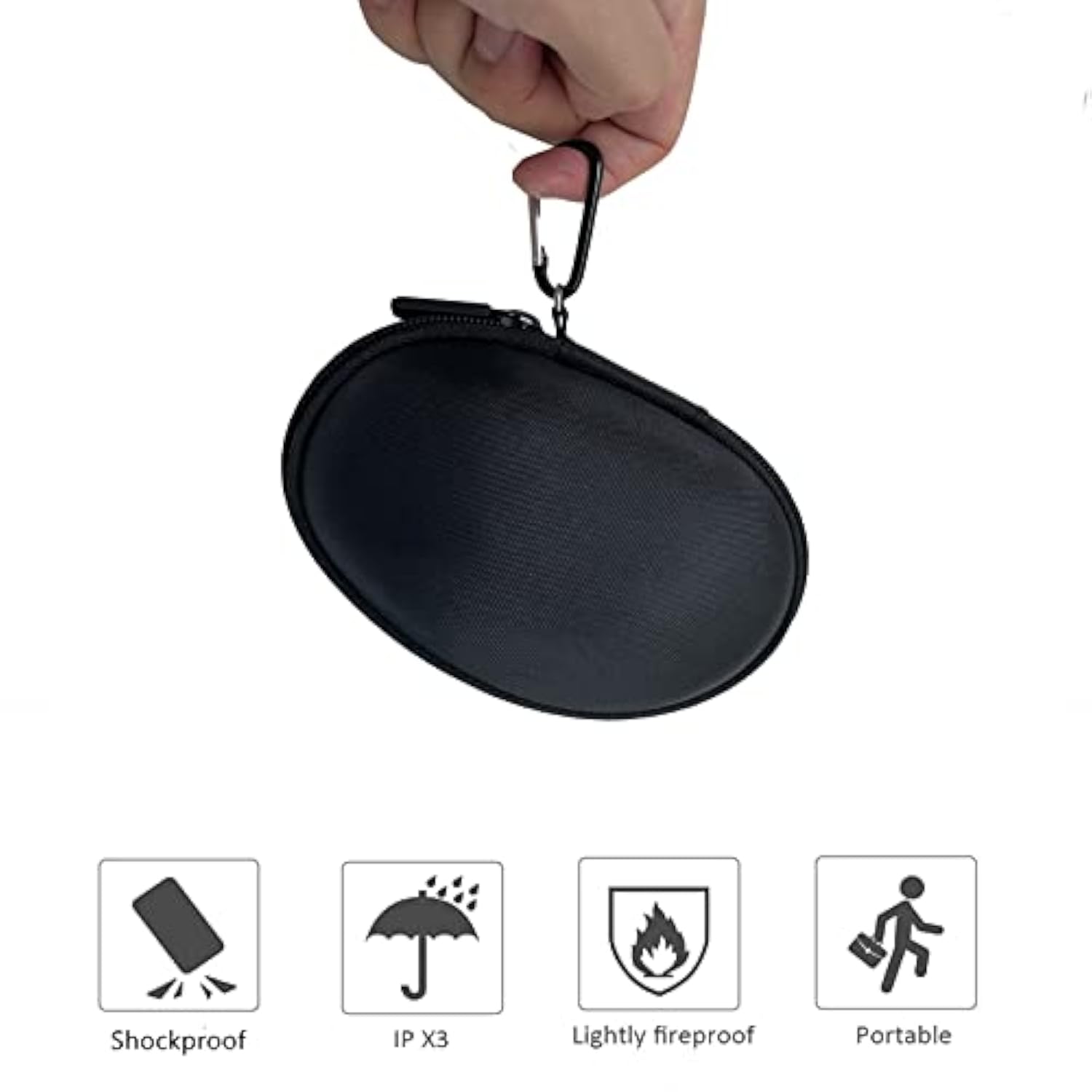 Hard Travel Mouse Case For Razer Basilisk Ultimate X/Basilisk V3 Pro/Logitech Mx Master 3 /3S/ Master 2S / 2/Mx Master Advanced Wireless Mouse, For G502 X /G502 X Plus (With Carabiner Clip)