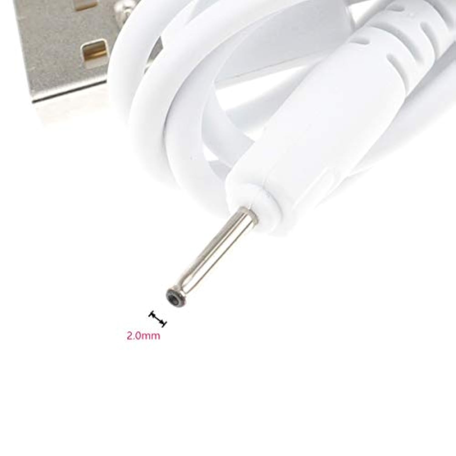 2Pcs Usb Charger Replacement For Stylus Pen Tablet Pen For Huion P80/Pe330/Pf150 Graphics Pen Barrel Jack 2.0Mm Usb Cord Charging Cable, For Gaomon Pd1560, For Ugee M708 / 2150 Dc 2.0 Cable