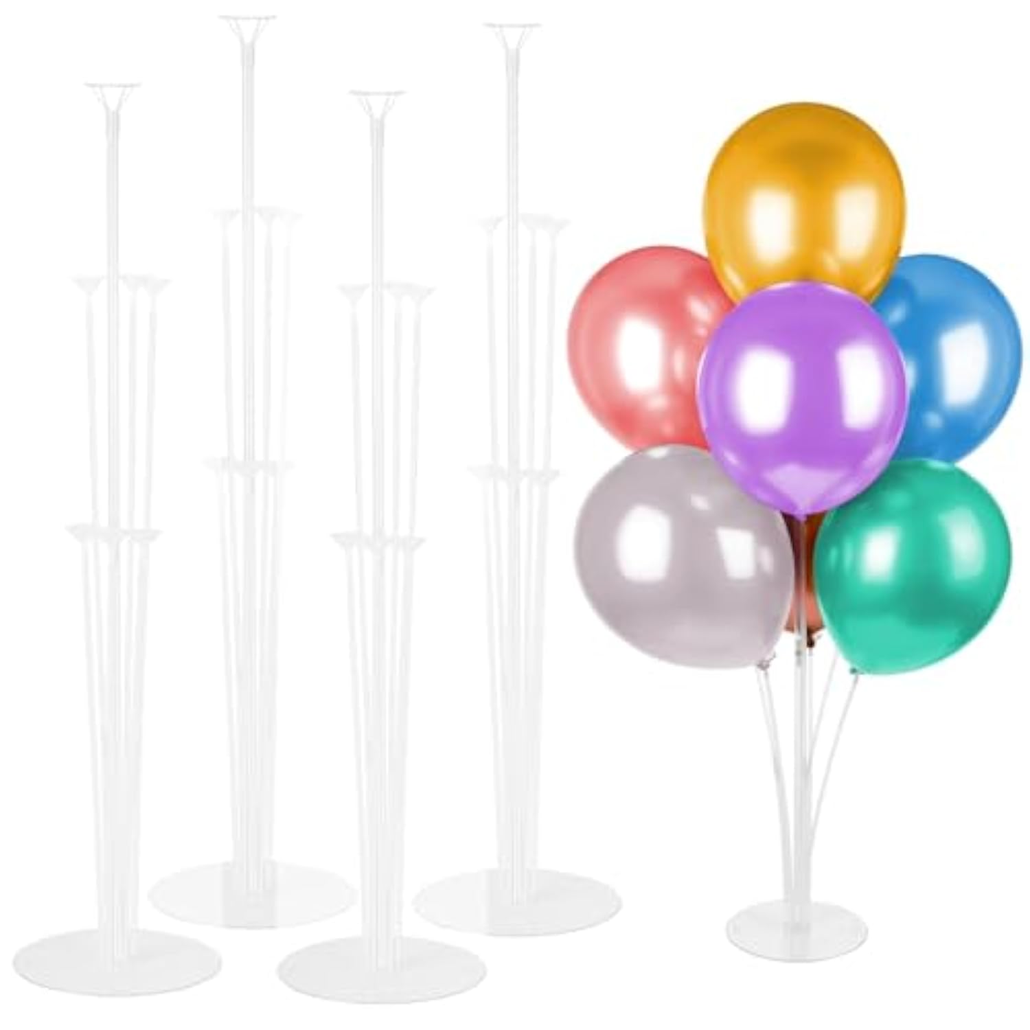 4-Set Balloon Arch Stand Kit with Bases and Sticks for Party Decorations