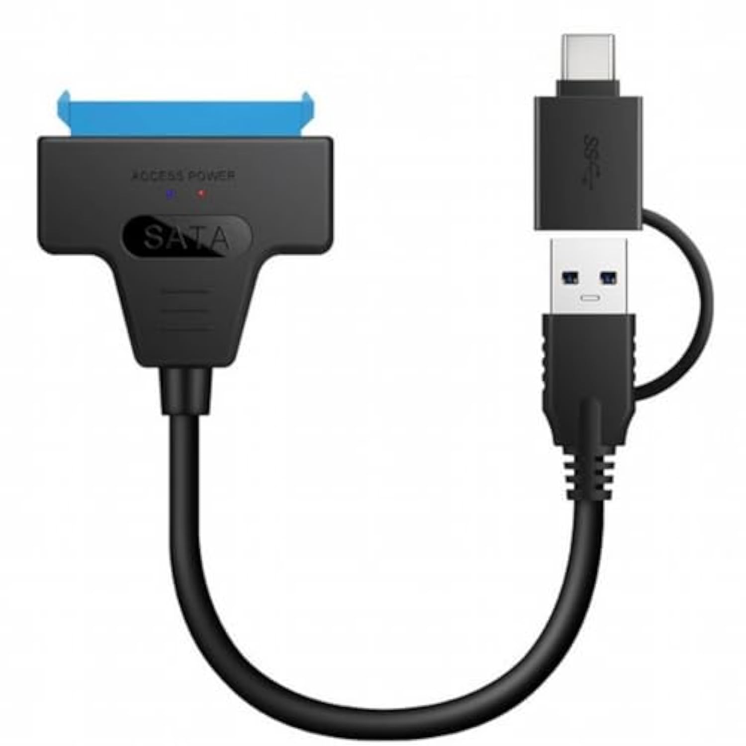 Cablecc Type C USB 3.0 Male to SATA 22 Pin 2.5" Hard Disk Driver SSD Adapter C