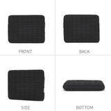 360 Protective Puffy Laptop Sleeve Case With Multi-Pockets - Compatible With 15-15.6 Inch Hp, Lenovo, Dell, Asus, Acer Computers - Quilted Puffer Soft Case (Black)