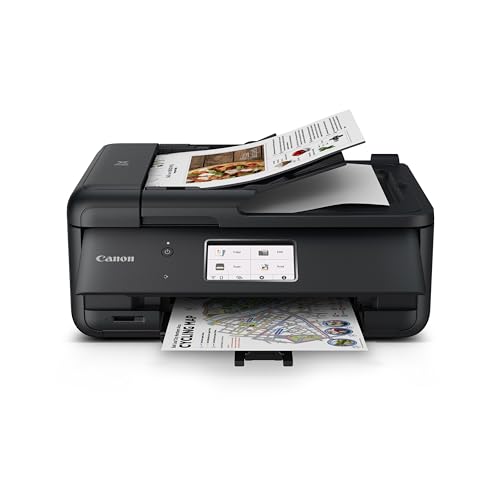 Pixma Tr8620A - All-In-One Printer Home Office|Copier|Scanner|Fax|Auto Document Feeder | Photo, Document | Airprint , Android, Black, Works With Alexa