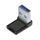 xiwai 90 Degree Down Angled USB-C Type C Female to USB 3.0 A Male Data Adapter