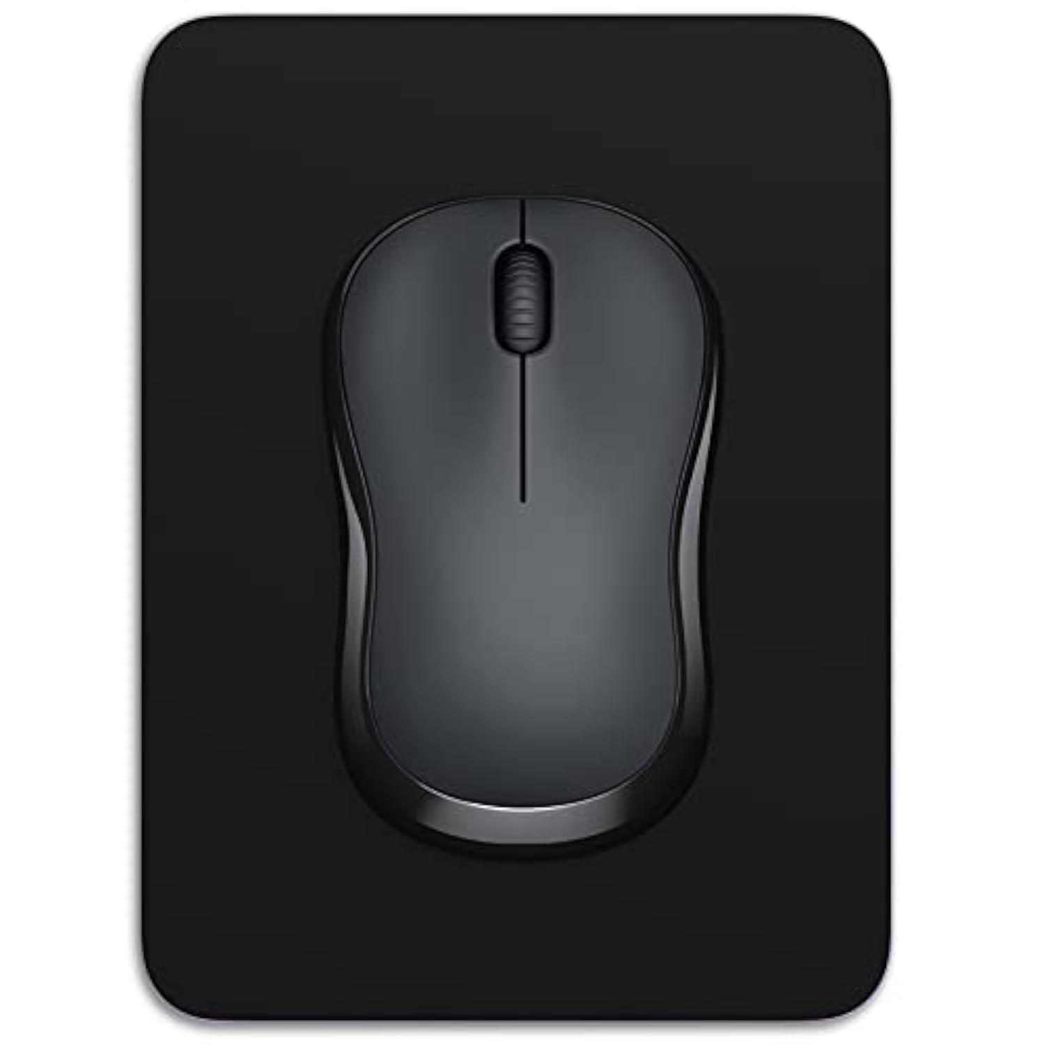 Small Mouse Pad, 6 X 8 Inch Thick Rubber Premium-Textured Non-Slip Portable & Washable Mini Mouse Mat For Women Men Wireless Laptops Keyboard Tray Gaming Work Computer Office Travel, Black