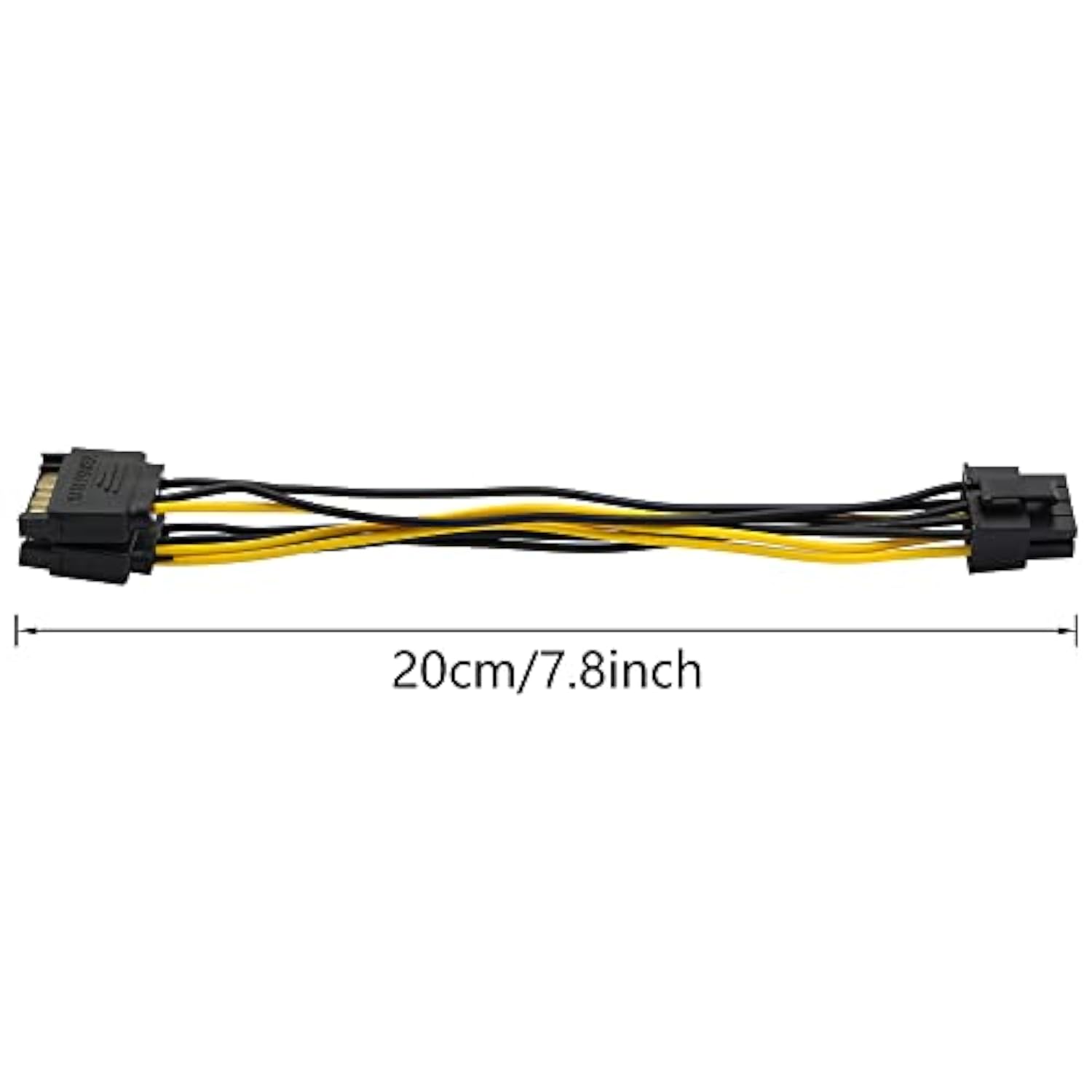 Sata Power Cable 2Pack 8 Pin To 15 Pin Sata Power Connector Supply Adapter Cab