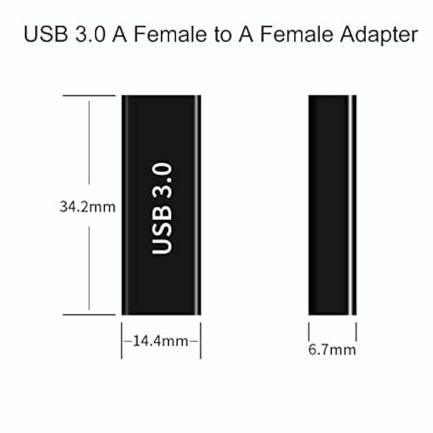 3 Pack Usb 3.0 Adapter, Usb-A Male To Female, Male To Male And Female To Femal