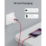 Short Usb C Cable 1Ft 3Pack, 12Inch Portable Usb-C Nylon Braided Qc3.0 Fast Charge Cord For Samsung Galaxy S10 S9 S8 Plus Note 9 8,Lg G6 V20 30 And Other Type C Devices