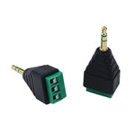 6Pcs 3.5Mm Stereo Male To Av 3-Screw Terminal Block Headphone Balum Connector