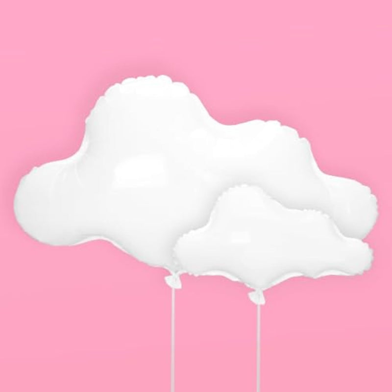 White Cloud Balloons - 4 Pc | Birthday Party Decorations, Cloud Nine Bachelorette Backdrop, Cute Baby Shower Decor, Preppy Bday Supplies, Fun Photo Booth