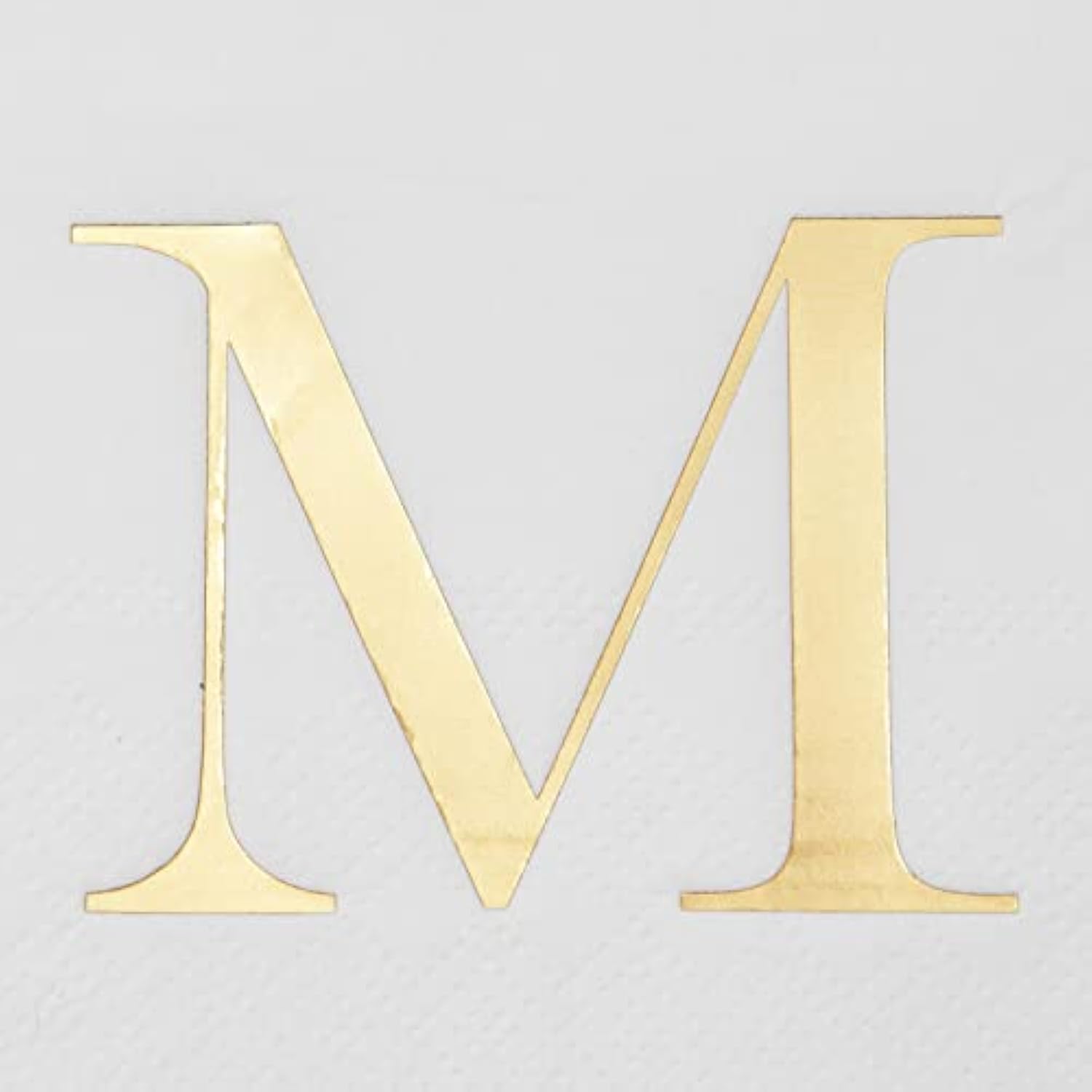 M Napkins Paper Guest Towels - 4 X 8 In, 3-Ply, White & Gold, 100 Count - Letter M Initial Napkins For Wedding Reception & Party Use