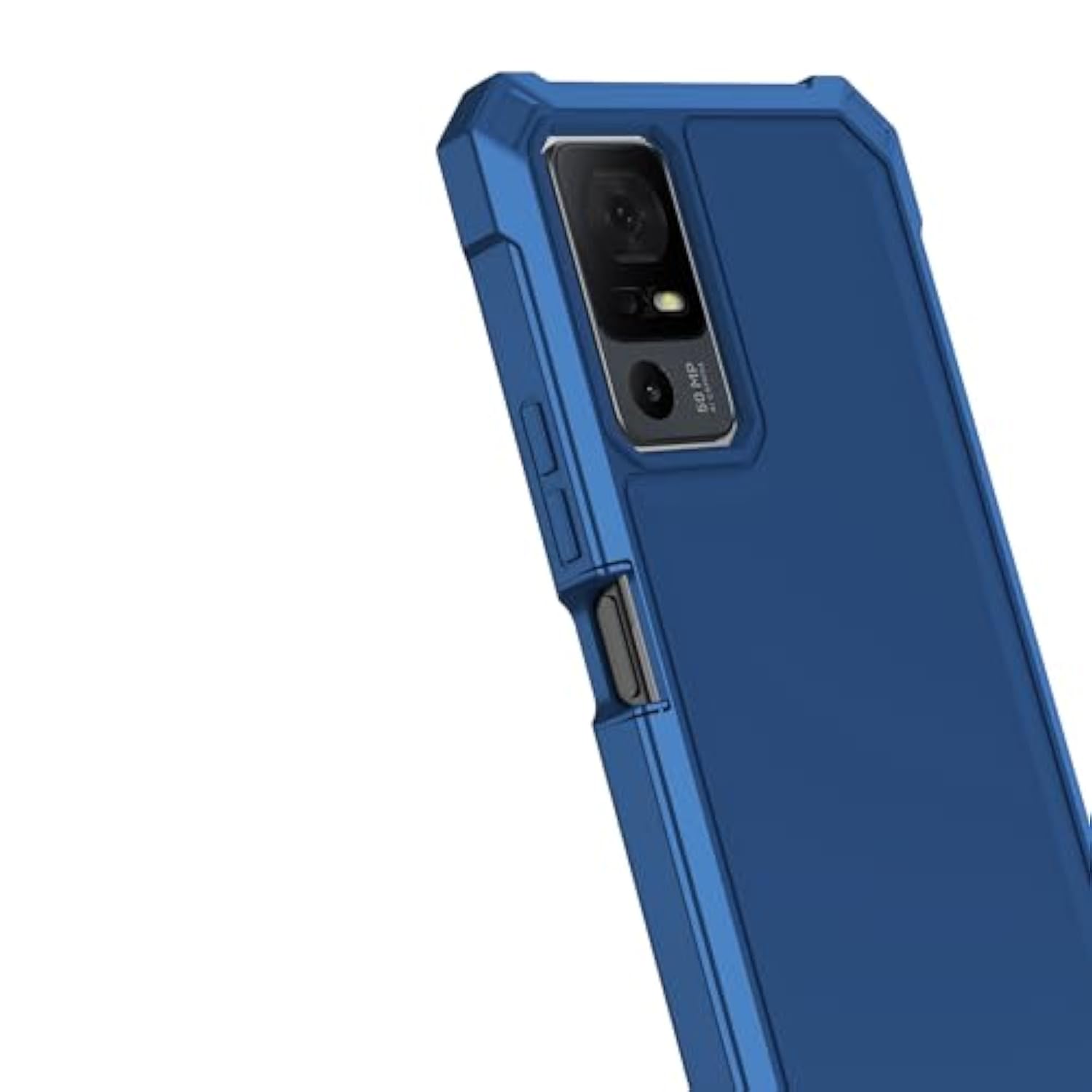 For Tcl 505 Case/Tcl 40Xl Case/Tcl 40T Case/Jitterbug Smart 4 Case With Screen Protector,Frosted Pc Back Soft Silicone Military Grade Protection Phone Case For Tcl 40 Xl/Tcl 40 T/Smart4/Tcl 505 Blue