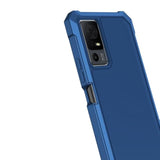 For Tcl 505 Case/Tcl 40Xl Case/Tcl 40T Case/Jitterbug Smart 4 Case With Screen Protector,Frosted Pc Back Soft Silicone Military Grade Protection Phone Case For Tcl 40 Xl/Tcl 40 T/Smart4/Tcl 505 Blue