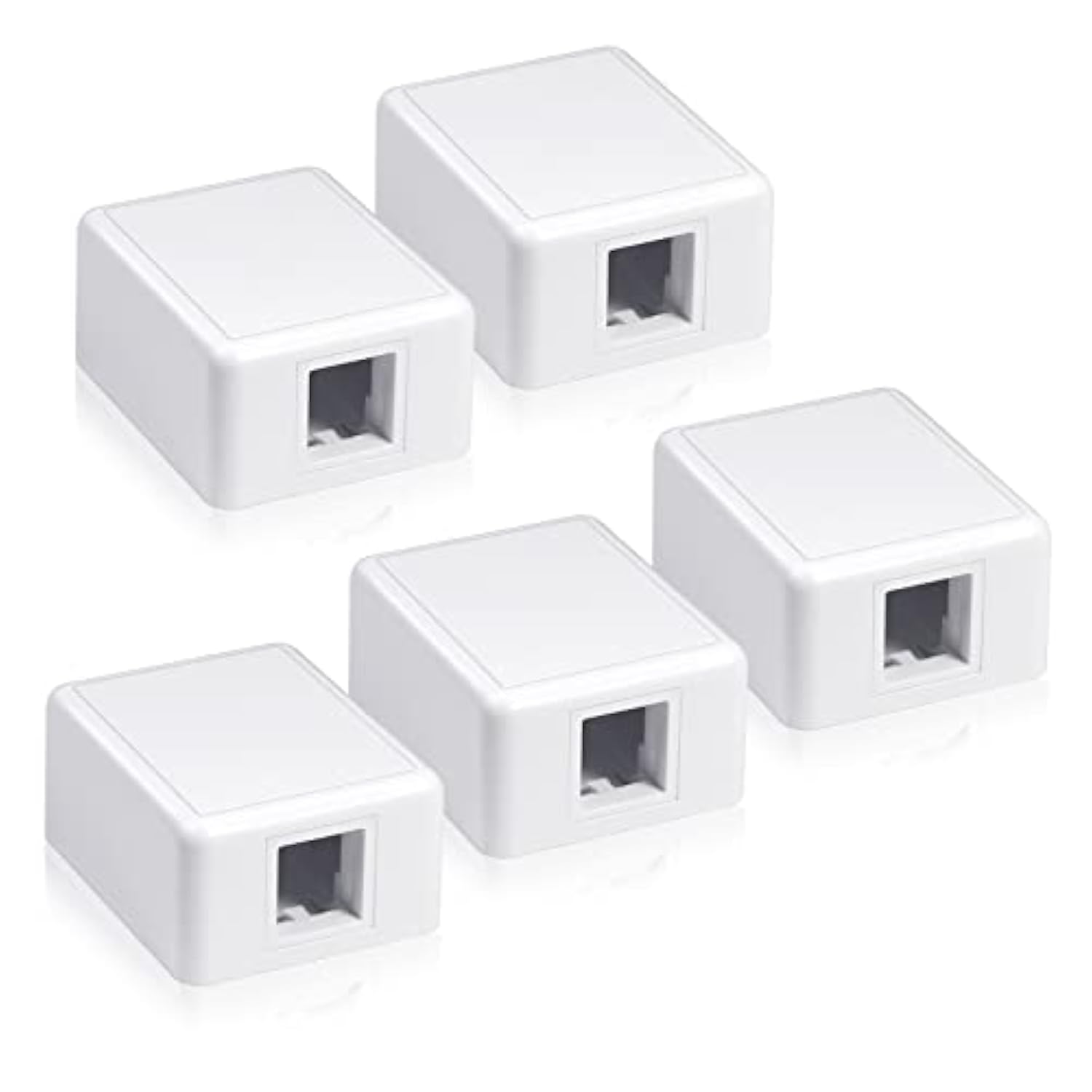 Keystone Jack Surface Mount Box 1-Port For Utp Cat6/Cat5E/Cat5 Rj45 Keystone J