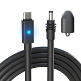 For Starlink Mini Cable 5M/16.4Ft, Starlink Mini Usb C Cable Cord With Indicator Light 16Awg, Usb C To Dc Power Cord With Caps Waterproof 5M/16.4Ft