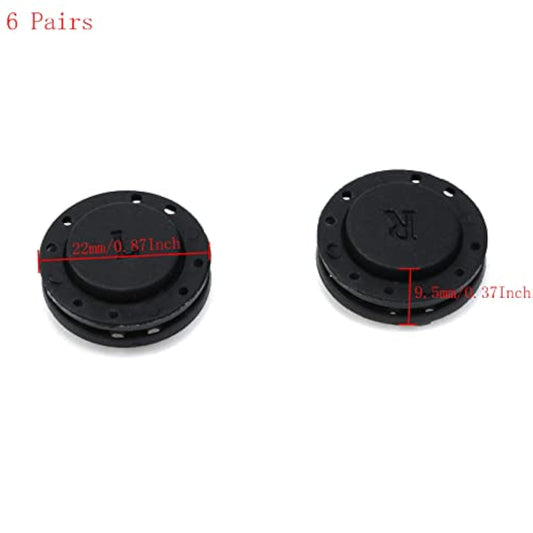 12Pcs Magnetic Clothes Buttons Black Hidden Coat Button Nylon Windbrea