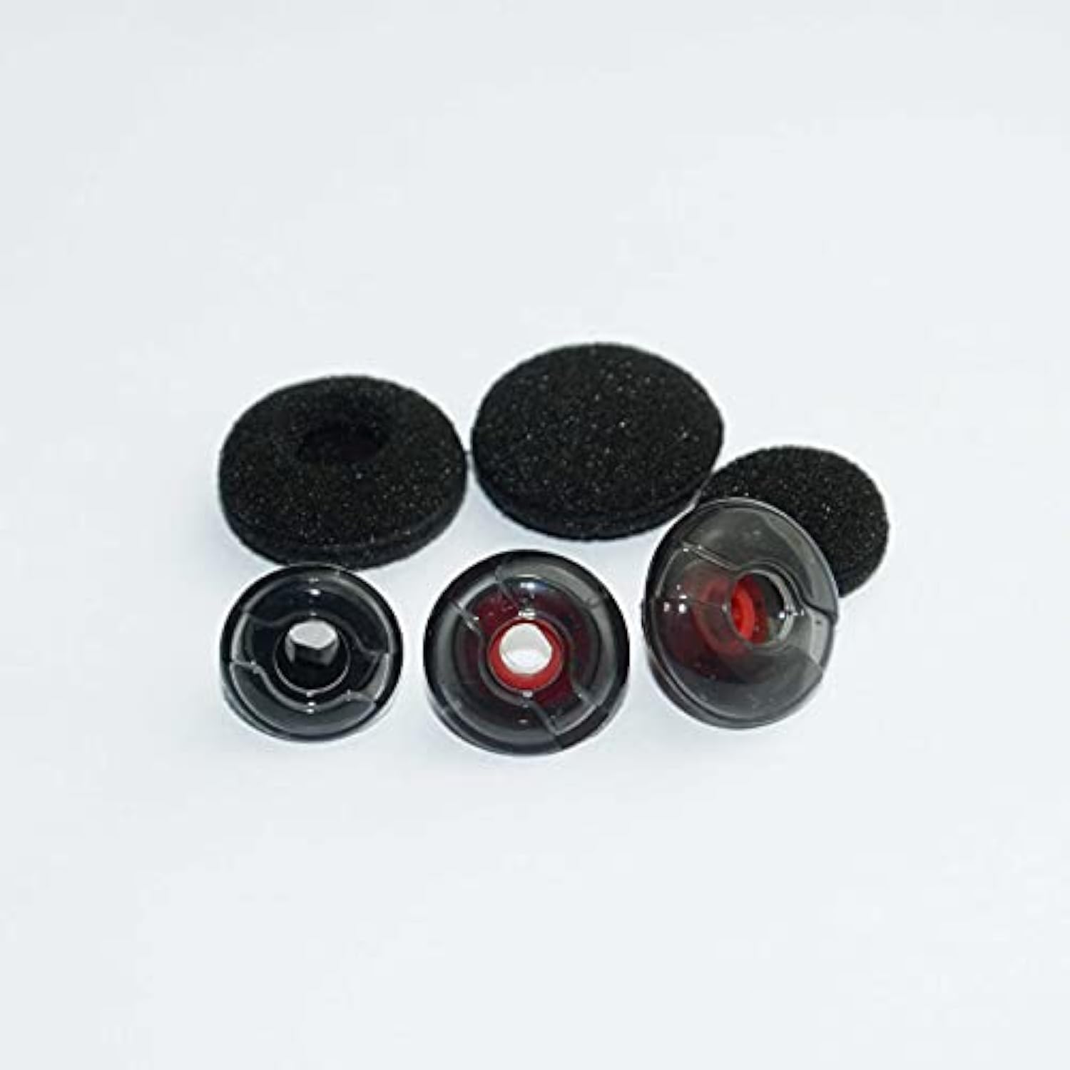 Earbuds Eartips Compatible For Plantronics Voyager 5200 Headset Ear Pads Tips Gel Set Replacement Silicone + Plastic Eargel Spare L/M/S Size Kit With Sponge Foam Covers Durable 3Pcs