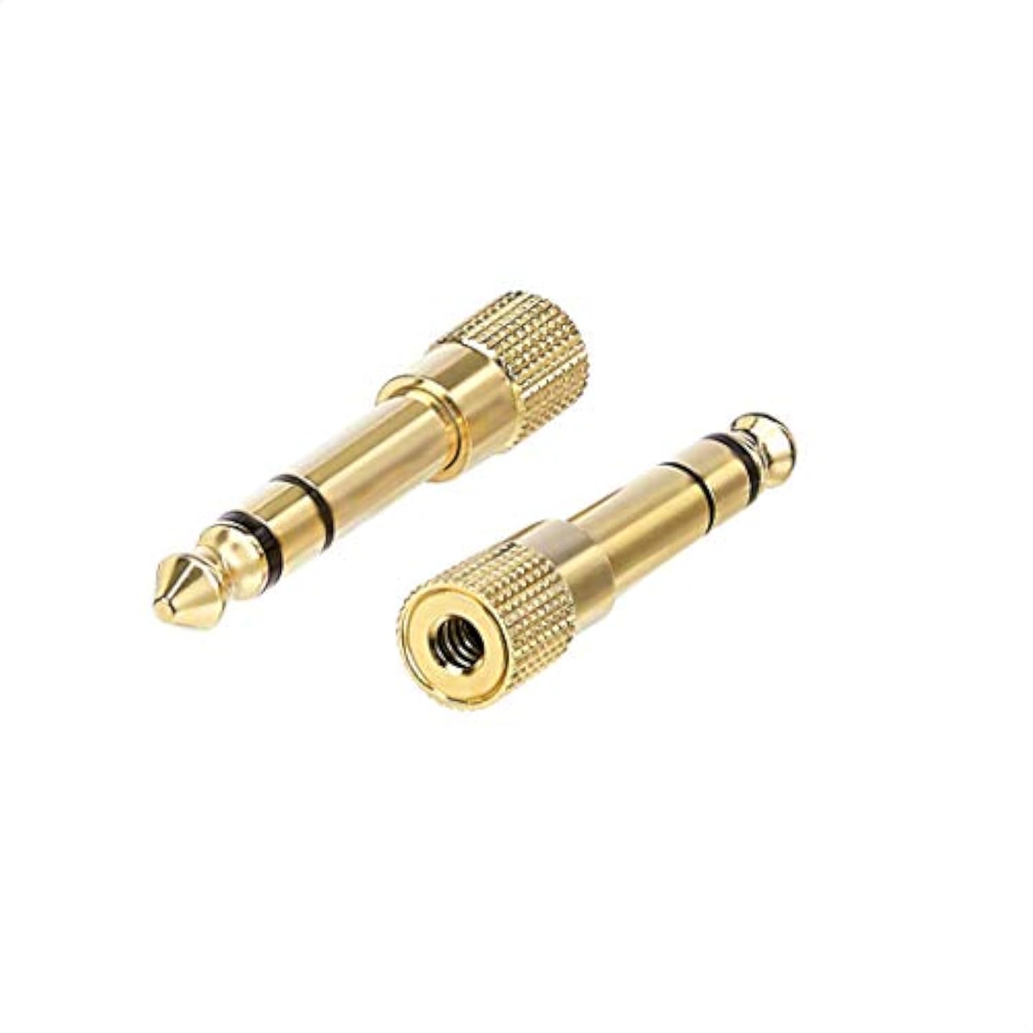 Gold Plated 6.35Mm 1/4 Male To 3.5Mm 1/8 Female Audio Stereo Headphone Adapter - 2-Pack