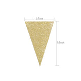 Green Triangle Banner Decoration Golden Greenery Party Supplies Bunting Signs For Birthday Nursery Anniversary Decoration Graduation Flags 15 Pcs 10 Feet