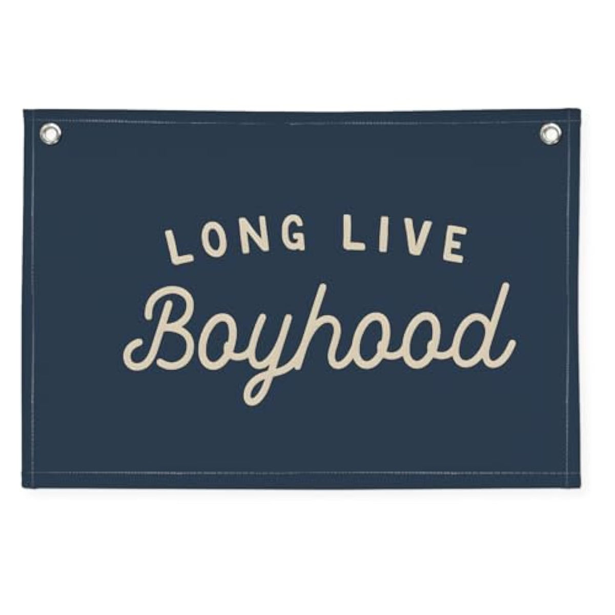 Navy Blue Decor Long Live Boyhood Banner Boy Room Decor, Banner Flag Nursery Playroom Wall Decor For Boys Bedroom Living Room Dorm Toddler Decorations Teen Boy Kid Banner Wall Hanging Linen Flag 30X20