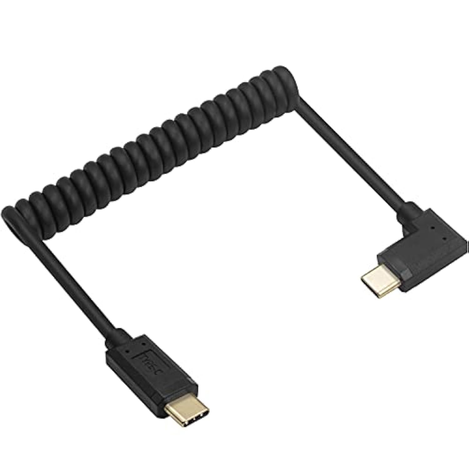Usb C Cable, Usb 3.1 Type C (Usb-C) Male To Male Coiled Spring Spiral Cable, 3