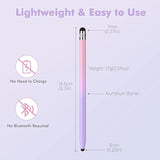 5Pcs Stylus Pens, 2 In 1 Stylus Pen For Touchscreen High Sensitivity Capacitive Stylus For Ipad, Iphone, Android Samsung Tablets Skylight Calendar All Universal Touchscreen Devices With 10 Rubber Tips